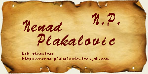 Nenad Plakalović vizit kartica